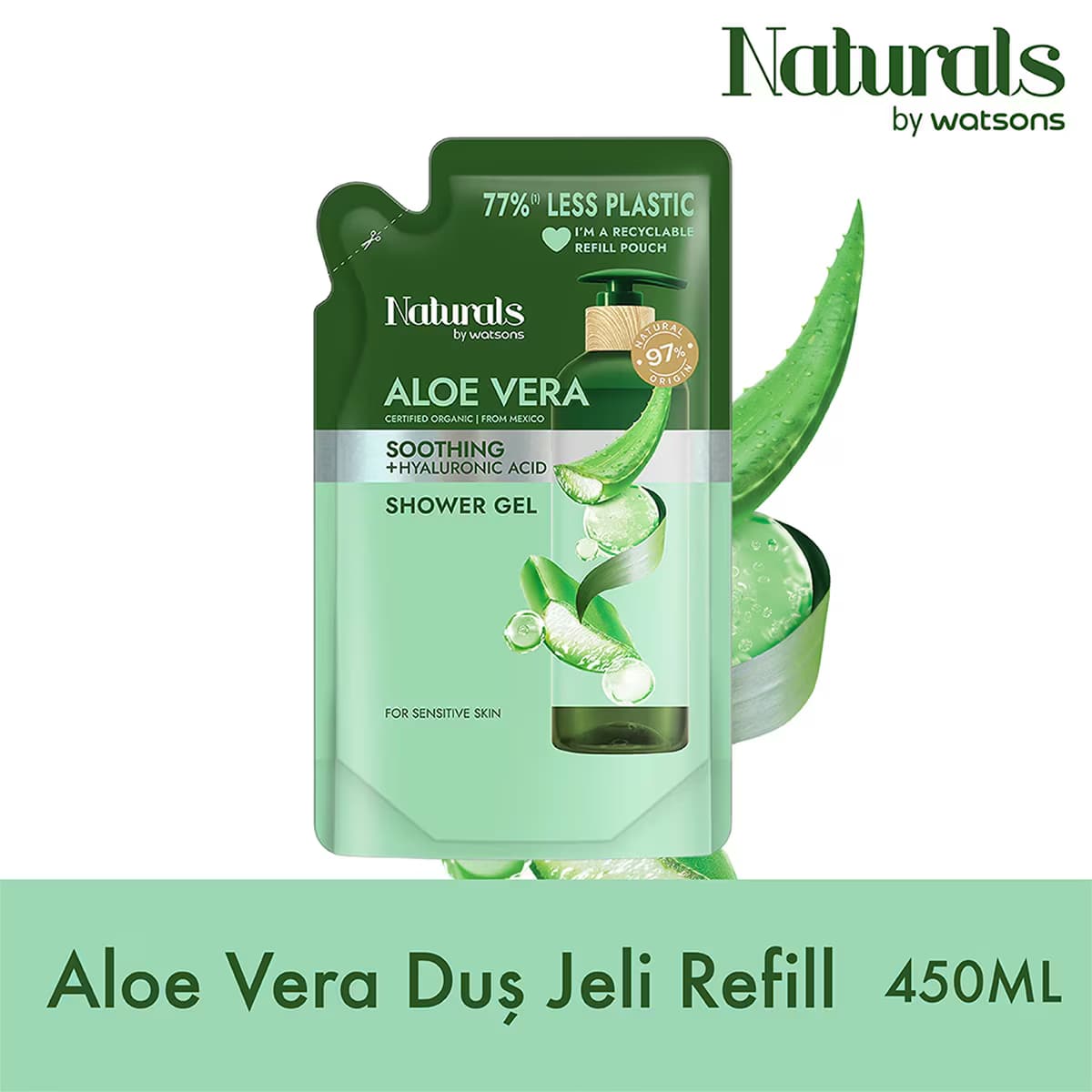 Naturals By Watsons Aloe Vera Duş Jeli Refill 450 ml