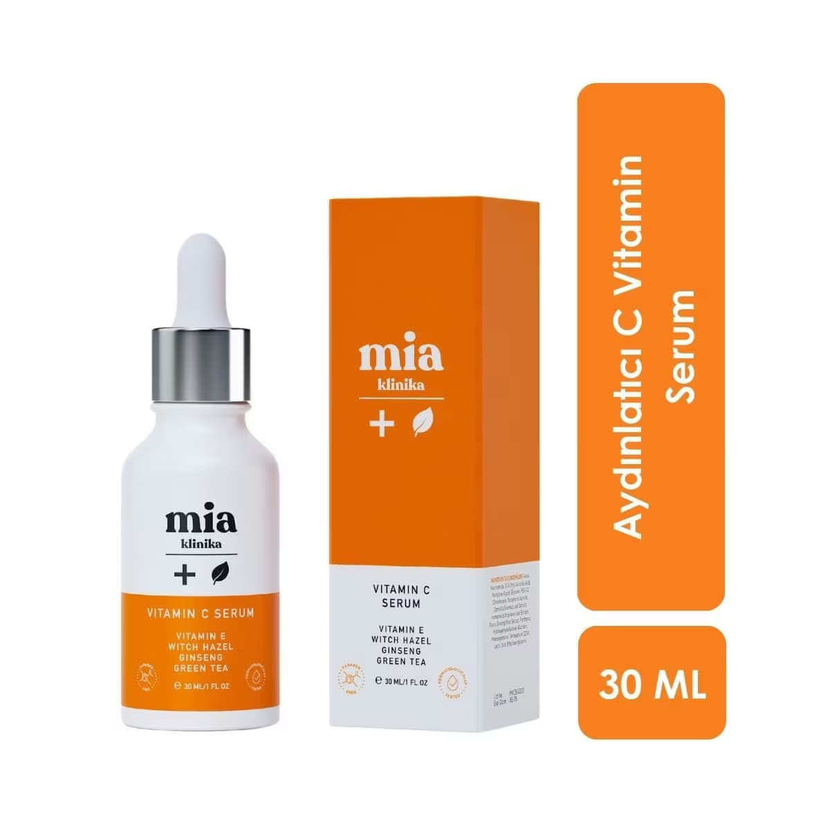 Mia Klinika Aydınlatıcı C Vitamin Serum Gözenek Siyah Nokta ve Sivilce Karşıtı 30 ml