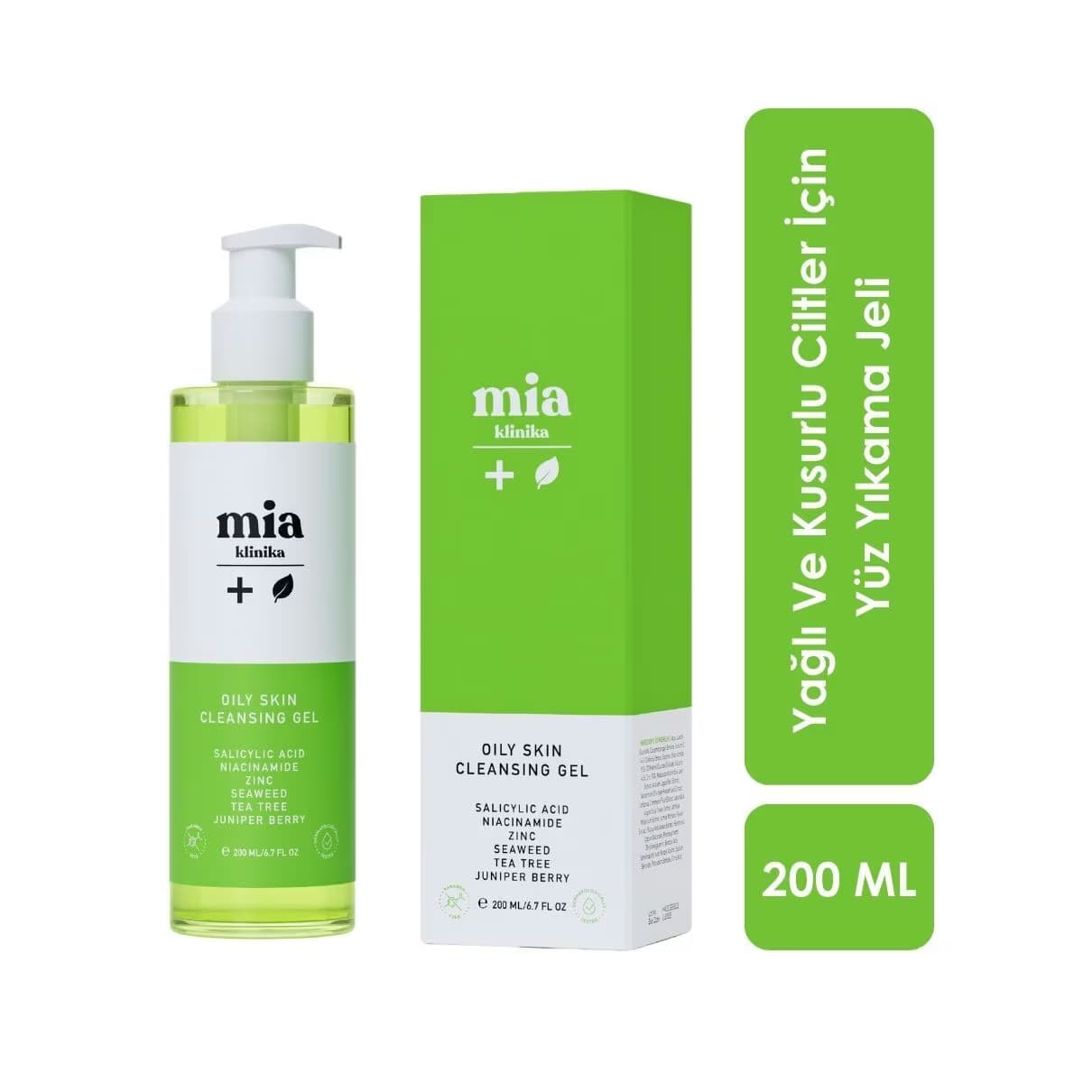 Mia Klinika Yağlı Cilt Yüz Temizleme Jeli 200 ml