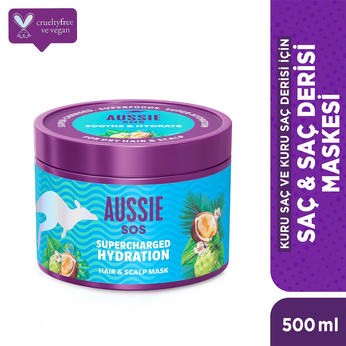 Aussie Sos Supercharged Hydration Saç Maskesi 500 ml