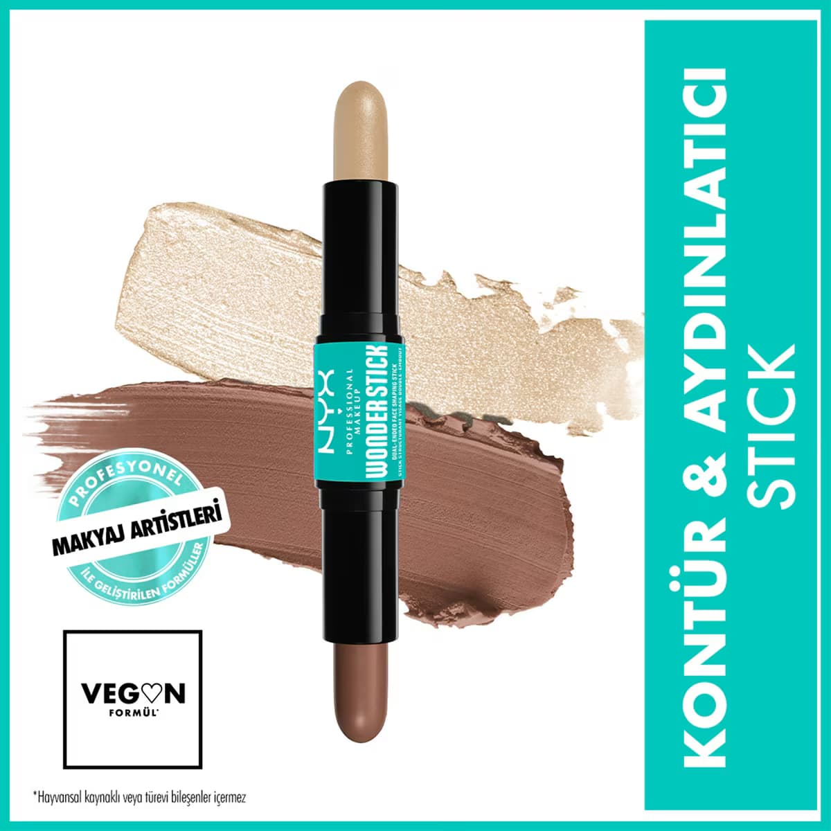 Nyx Professional Makeup Wonder Stick Çift Taraflı Krem Kontür & Aydınlatıcı Stick Universal Light