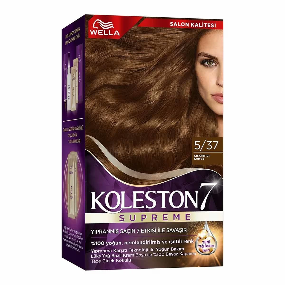 Koleston Wella Supreme Saç Boyası 5/37 Kışkırtıcı Kahve