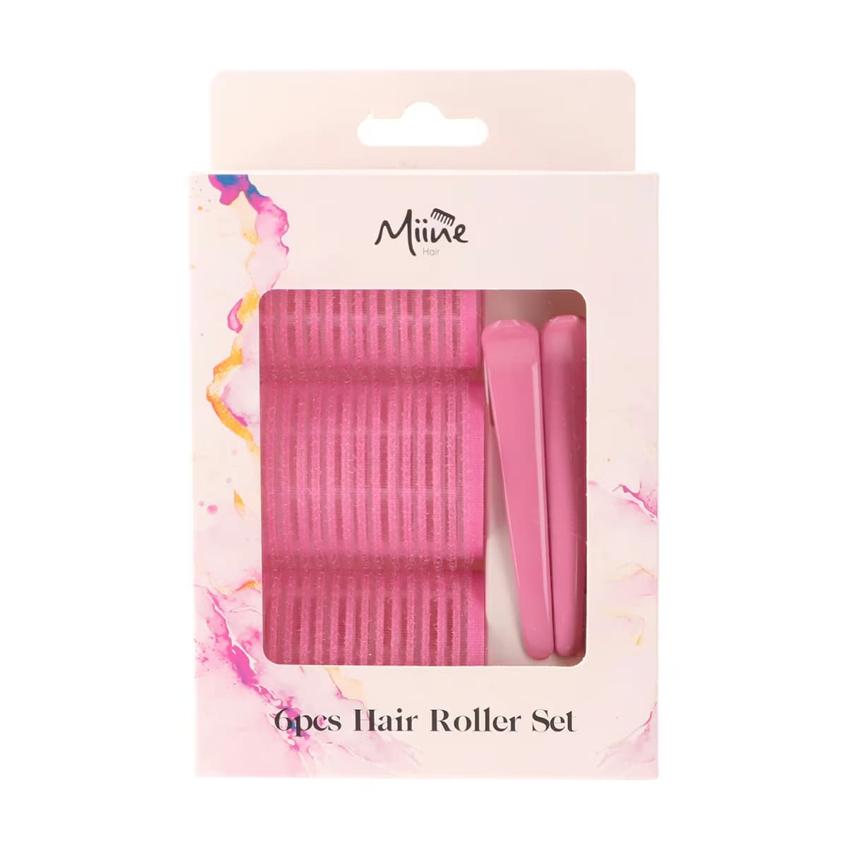 Miine Bigudi Tokali Pembe 6'lı