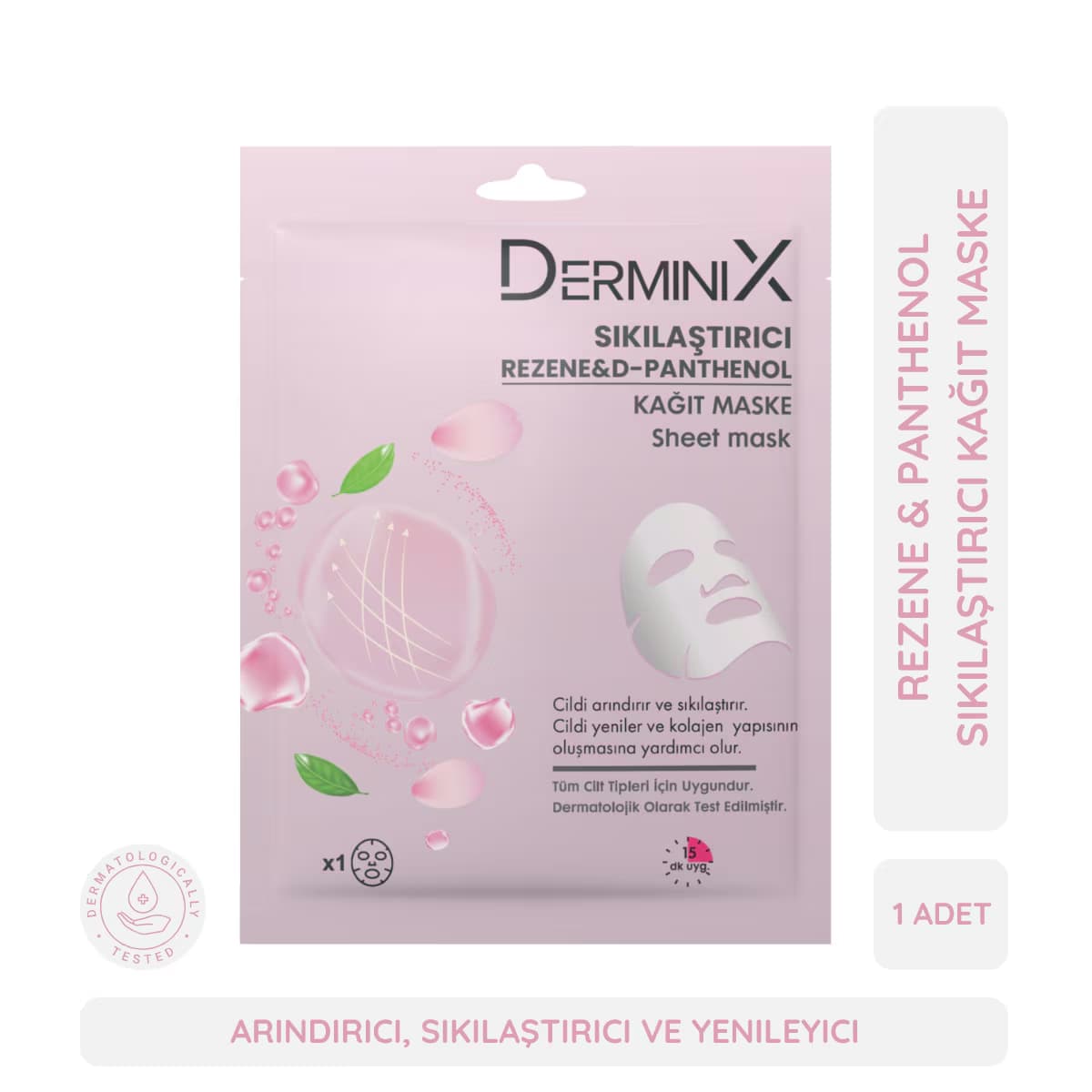Derminix Sıkılaştırıcı Kağıt Maske Rezene ve D-Panthenol 1 Adet