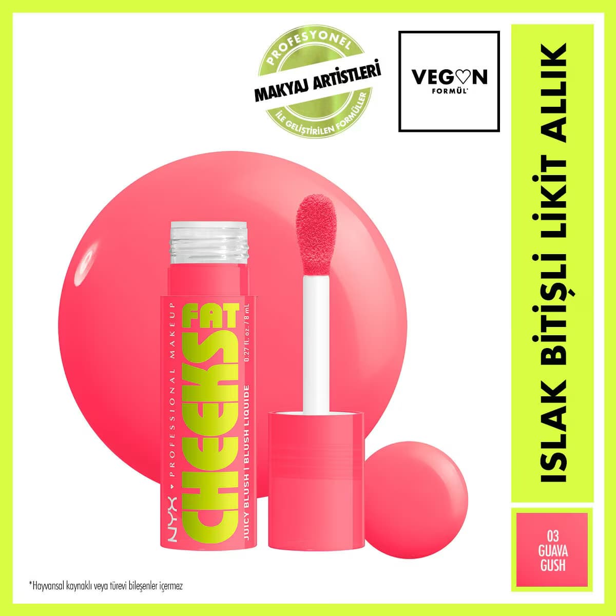 Nyx Professional Makeup Fat Cheeks Likit Allık Guava Gush