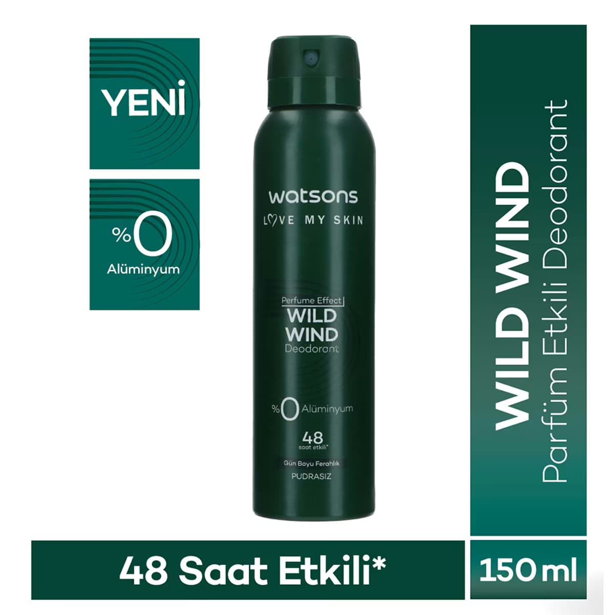 Watsons Wild Wind Deodorant Sprey Pudrasız 150 ml