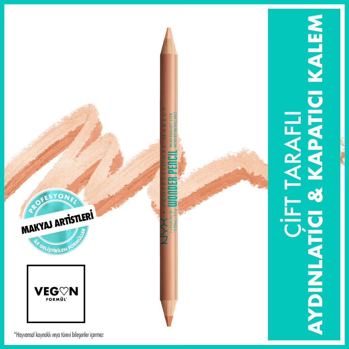 Nyx Professional Makeup Wonder Pencil Çift Taraflı Aydınlatıcı & Kapatıcı Kalem Warm Deep
