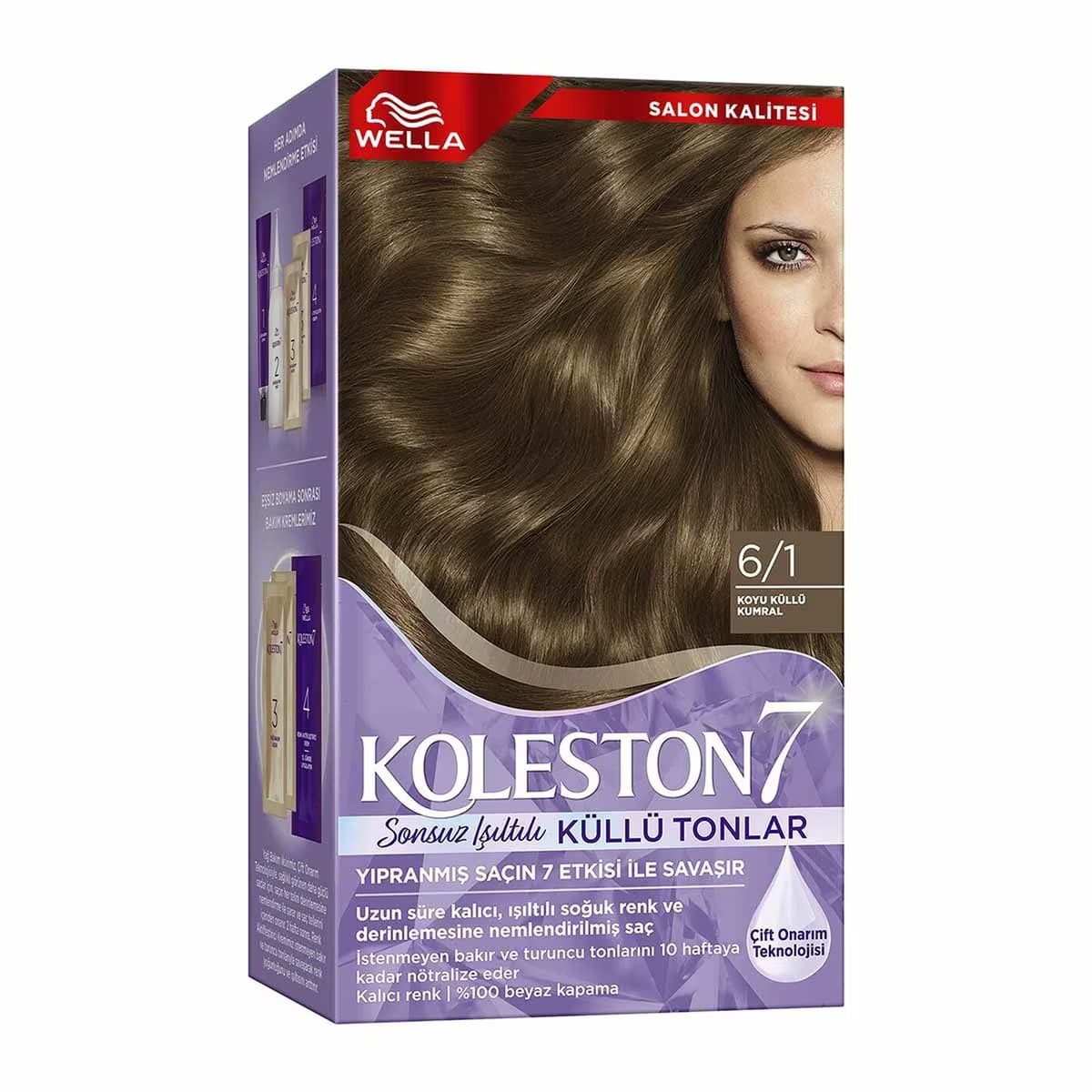 Koleston Wella Supreme Sonsuz Işıltılı Küllü Tonlar Saç Boyası 6/1 Koyu Küllü Kumral