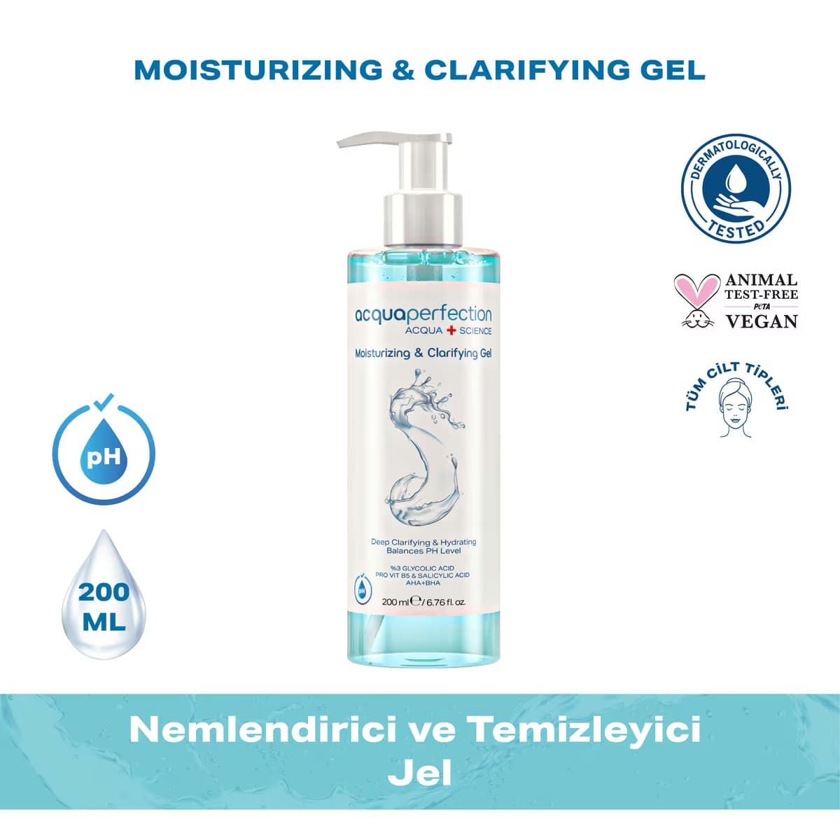 Acqua Perfection Nemlendirici ve Temizleyici Jel 200 ml