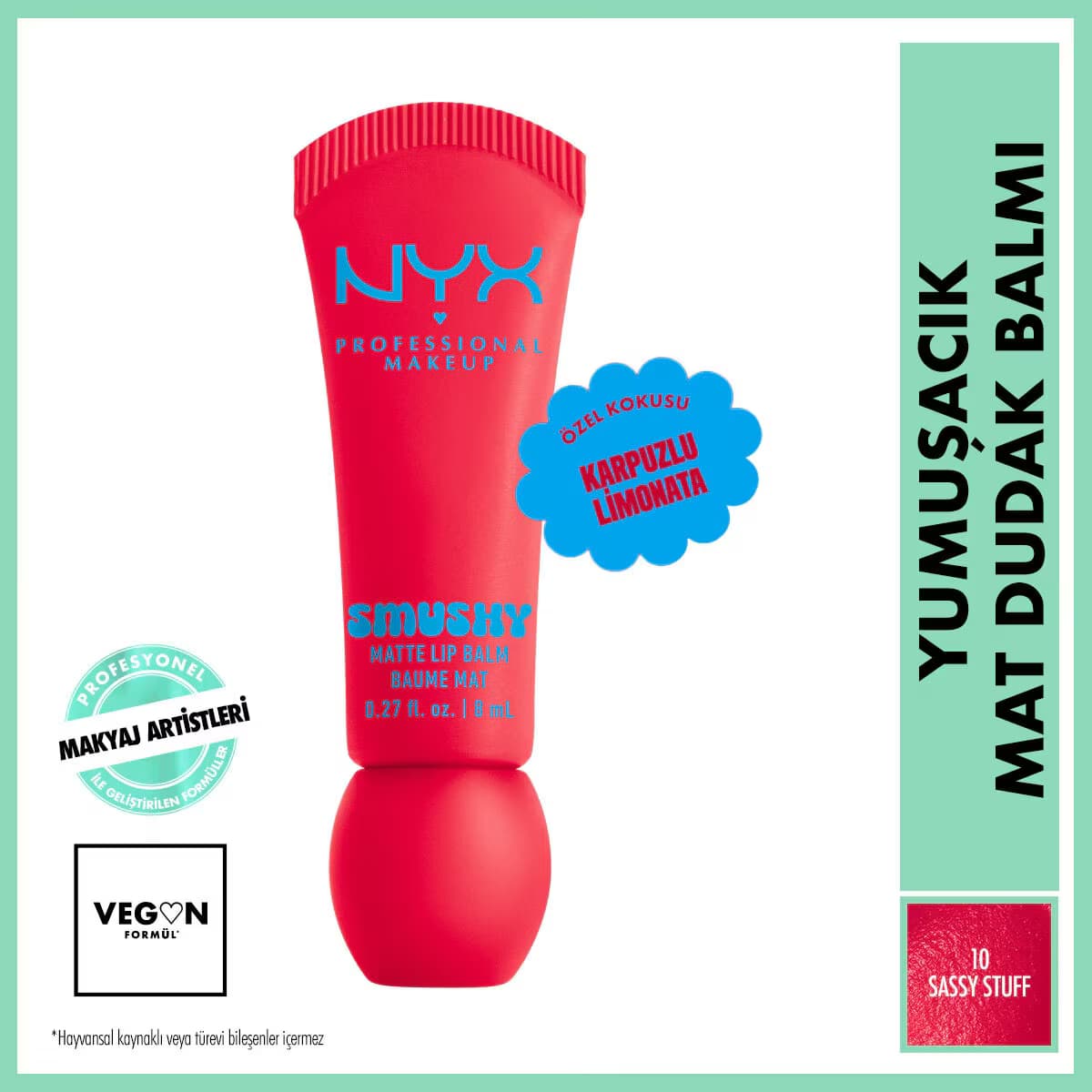 Nyx Professional Makeup Soft Matte Smushy Dudak Balmı Sassy Stuff 10