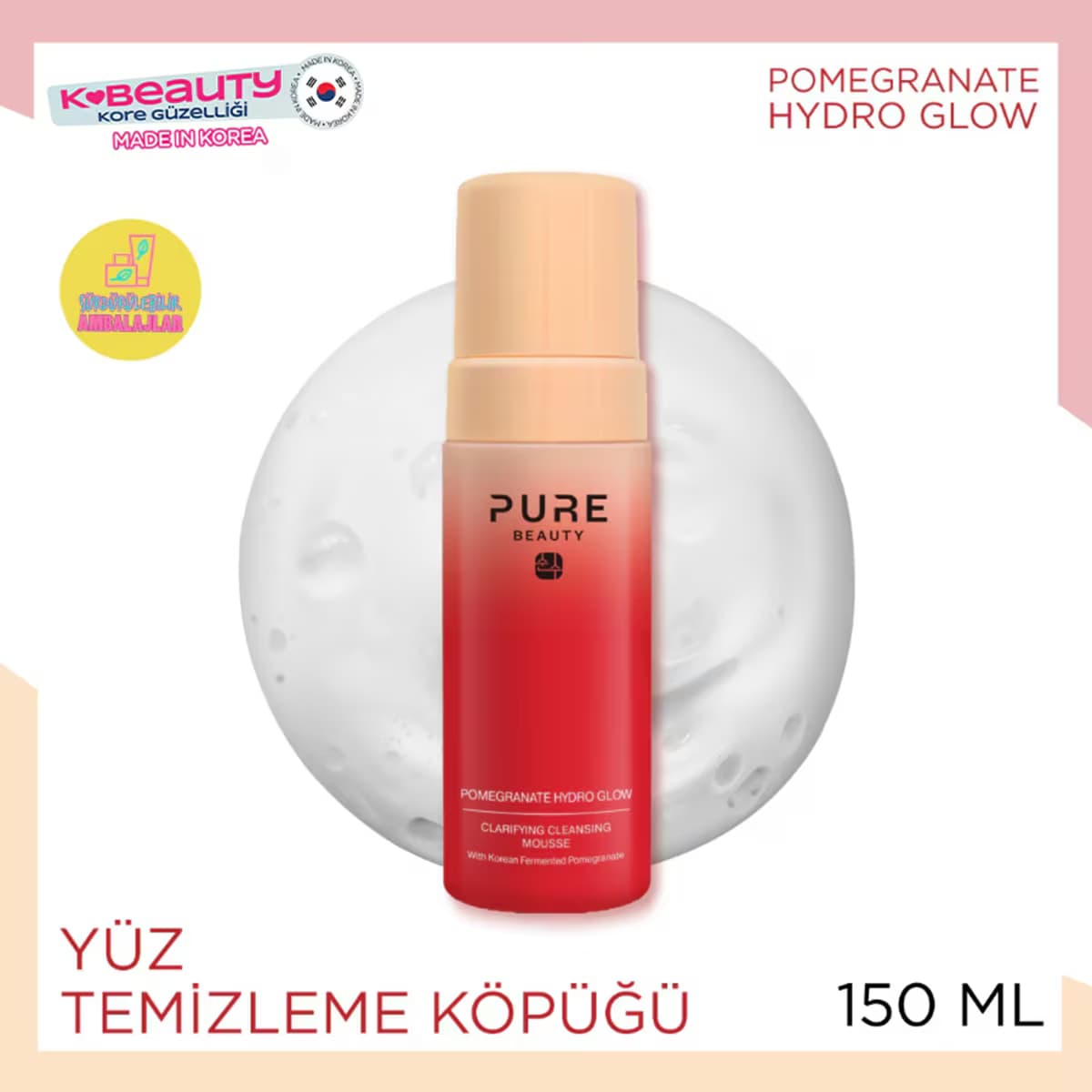 Pure Beauty Pomegranate Hydro Glow Temizleme Köpüğü 150 ml
