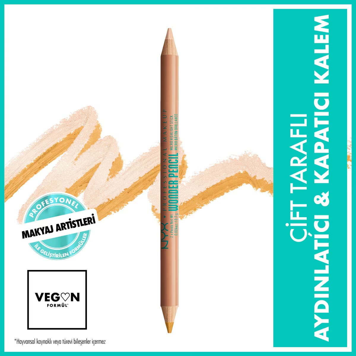 Nyx Professional Makeup Wonder Pencil Çift Taraflı Aydınlatıcı & Kapatıcı Kalem Deep