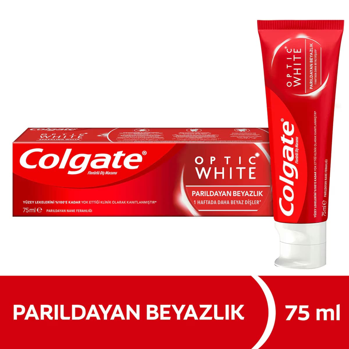 Colgate Optic White Parıldayan Beyazlık Beyazlatıcı Diş Macunu 75 ml