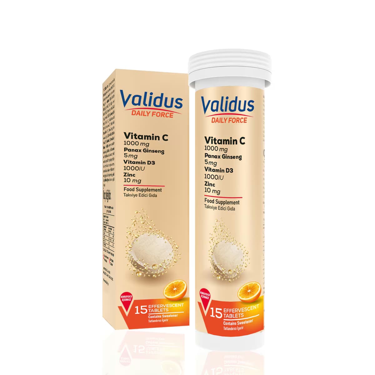 Validus Daily Force Efervesan Tablet 15 Adet