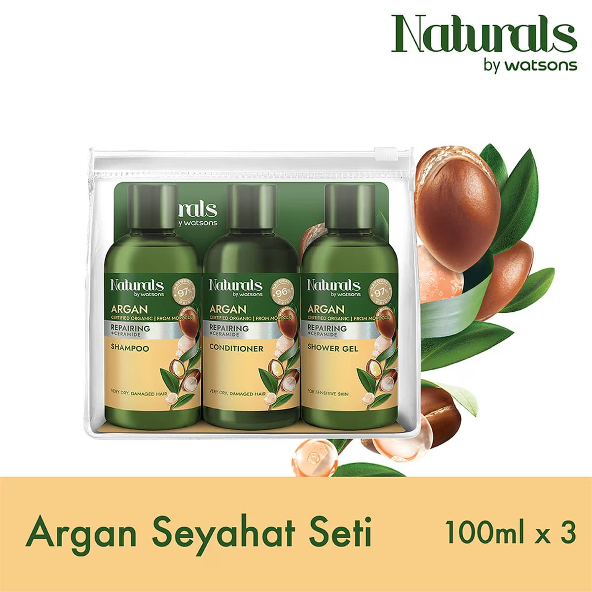 Naturals By Watsons Argan Seyahat Seti 100 ml x3