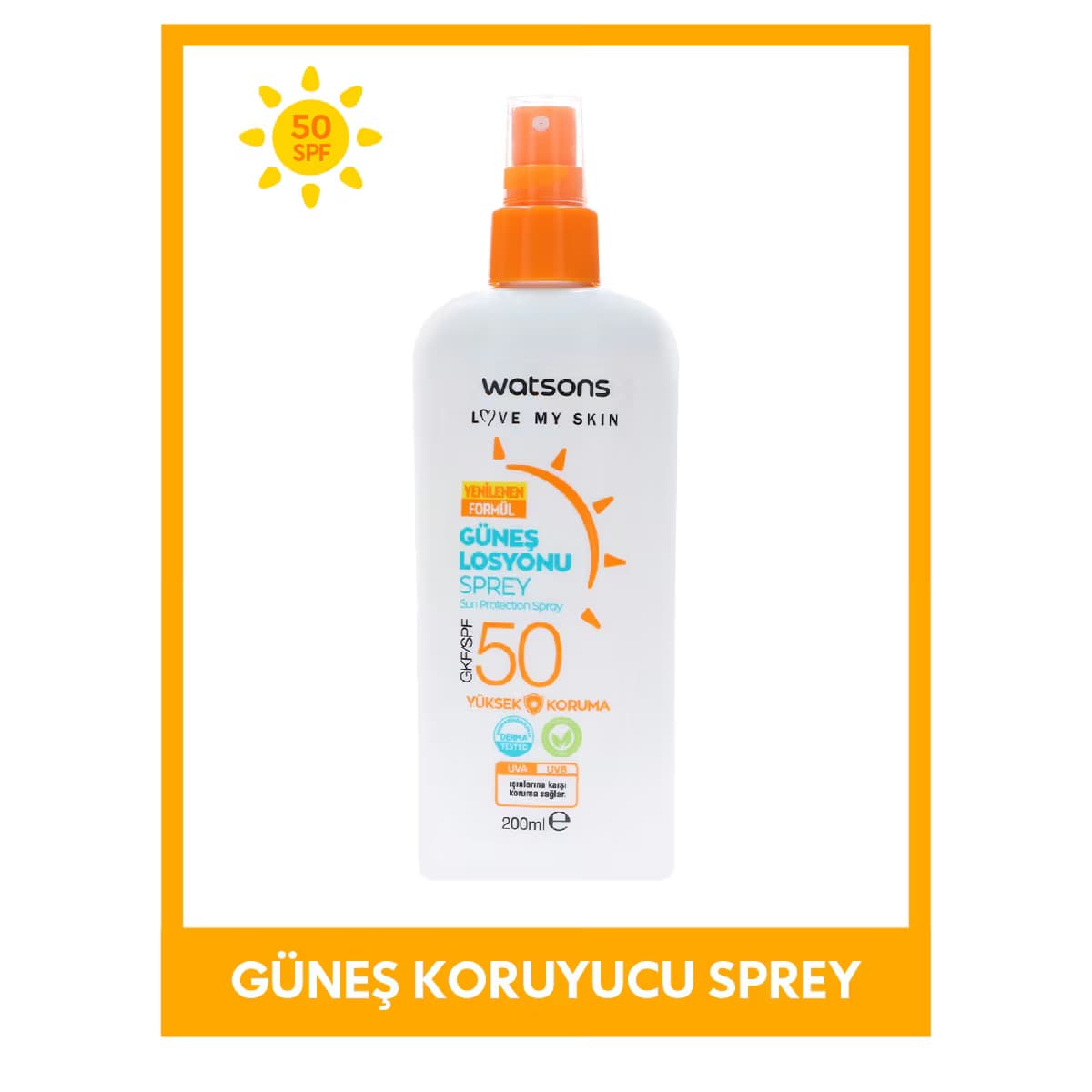 Watsons Sun Vücut Koruyucu Sprey Spf50 200 ml