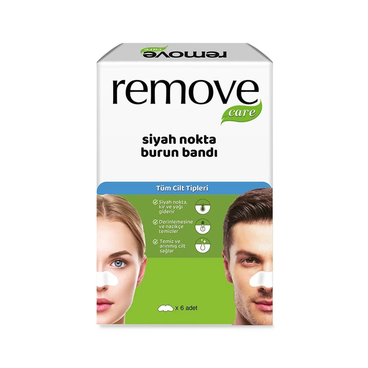 Remove Care Siyah Nokta Burun Bandı 6'lı - Gratis