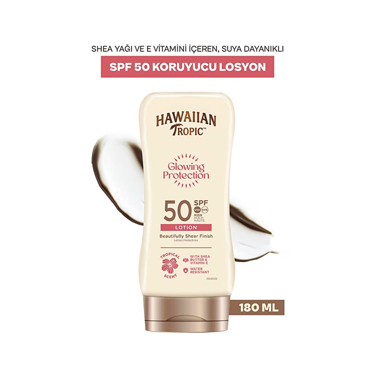 Hawaiian Tropic Glowing Protection Lotion SPF50 Güneş Koruyucu Vücut Losyonu 180 ml - Gratis
