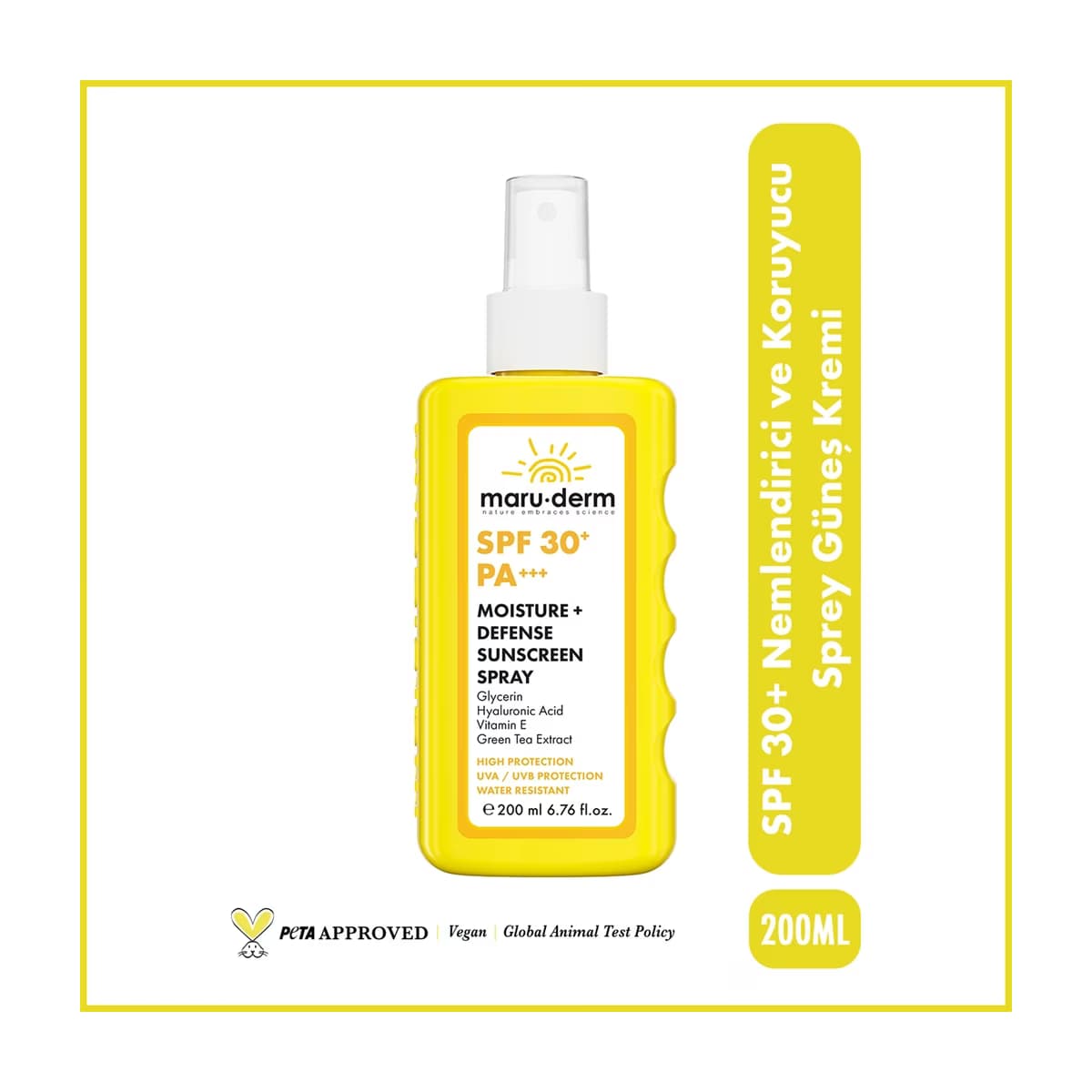 Maruderm SPF 30+ Nemlendirici ve Koruyucu Sprey Güneş Kremi 200 ml - Gratis