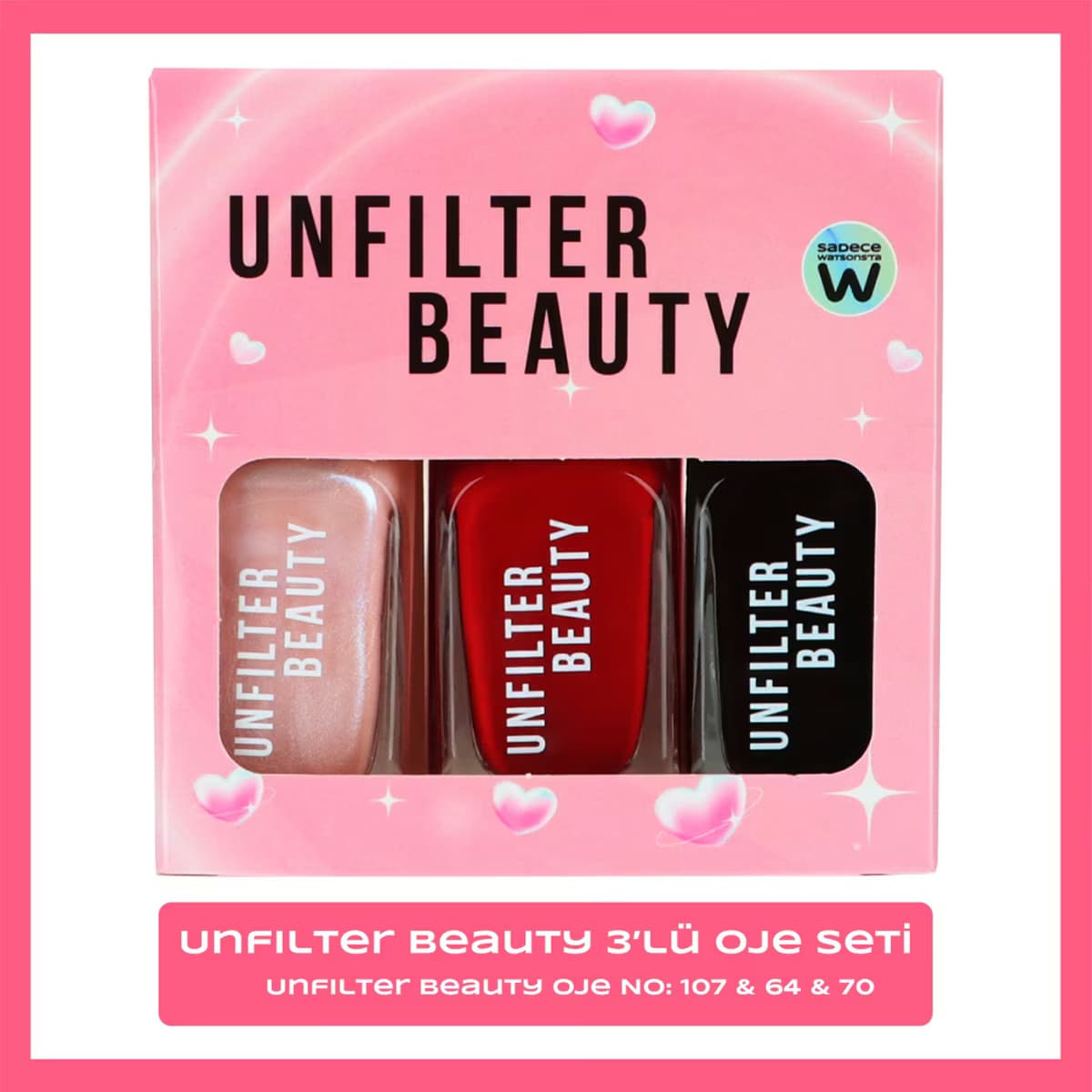 Unfilter Beauty Yılbaşı Oje Seti No: 02 70&64&107 3'lü