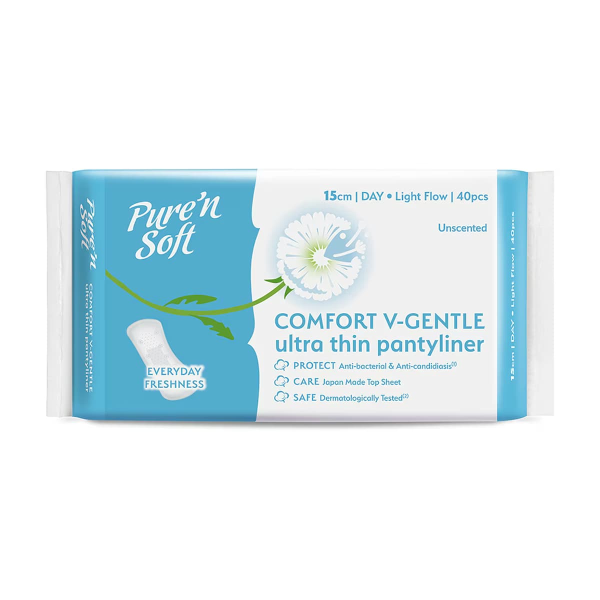 Pure'n Soft Comfort Ultra İnce Günlük Ped Kokusuz 40'lı