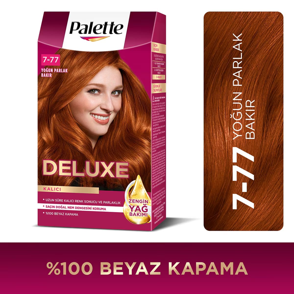 Palette Deluxe Saç Boyası 7-77 Yoğun Parlak Bakır