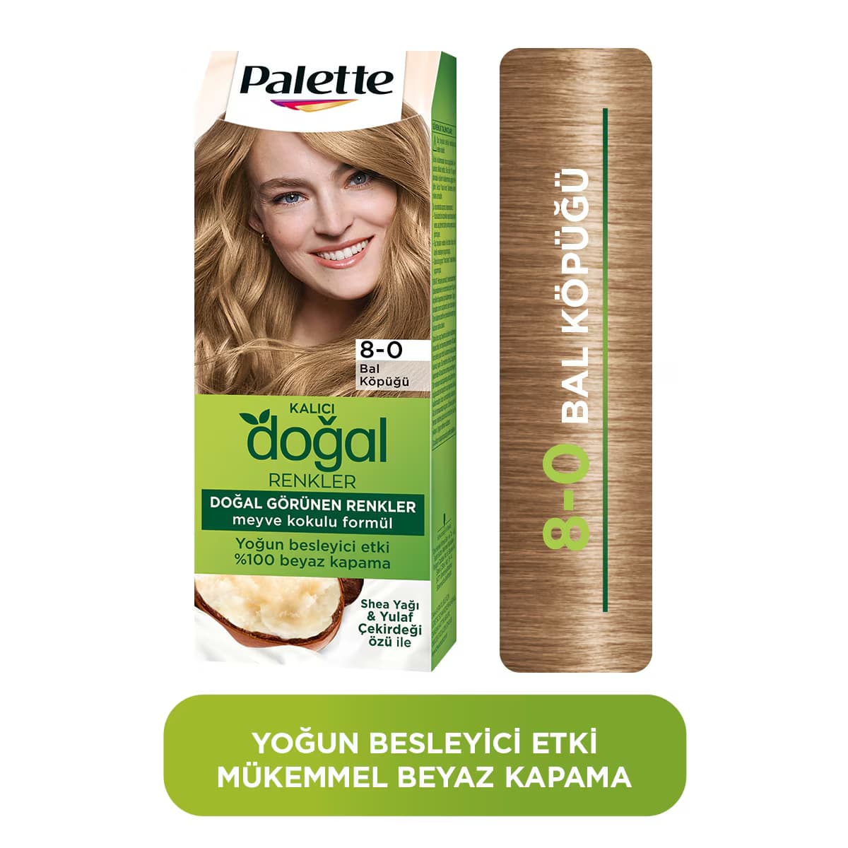 Palette Kalıcı Doğal Renkler Saç Boyası 8-0 Bal Köpüğü