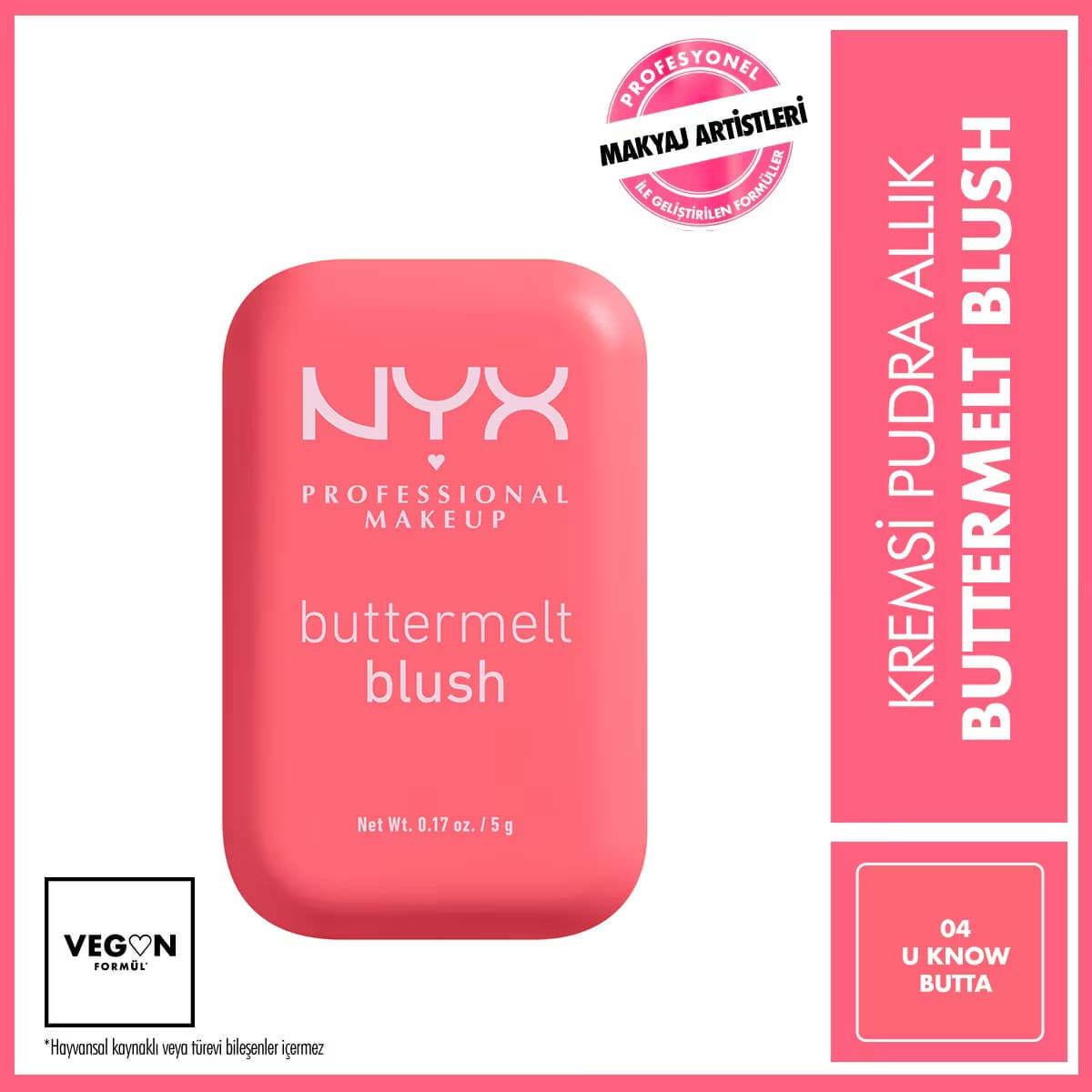 Nyx Professional Makeup Buttermelt Blush Kremsi Pudra Allık 04 U Know Butta