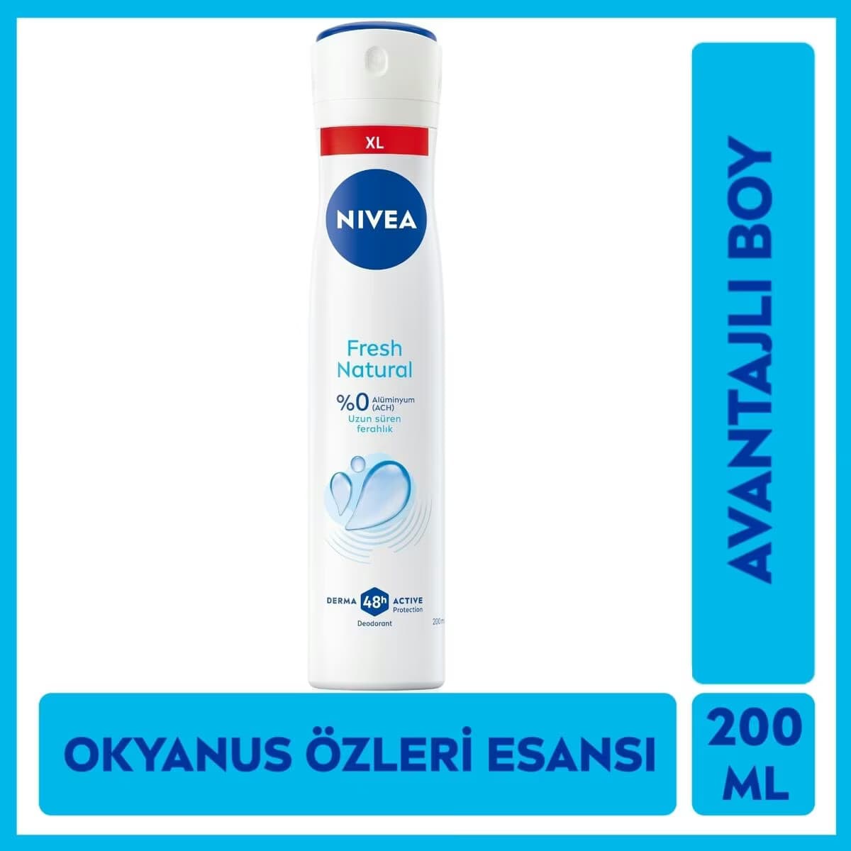 Nivea Kadın Sprey Deodorant Fresh Natural 48 Saat Deodorant Koruma 200 ml