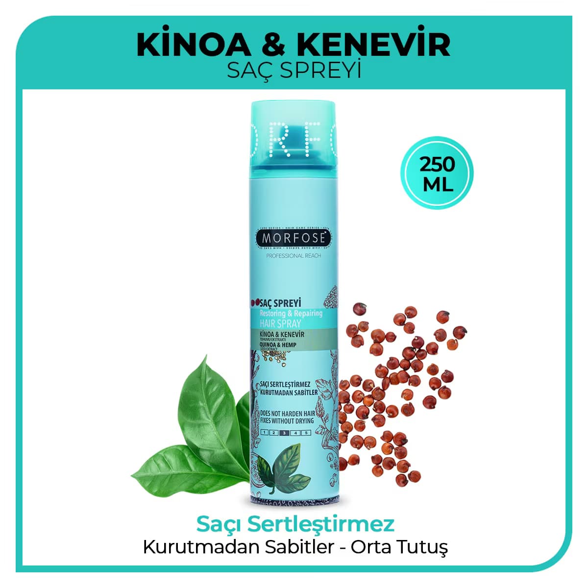 Morfose Saç Spreyi Kinoa&Kenevir 250 ml