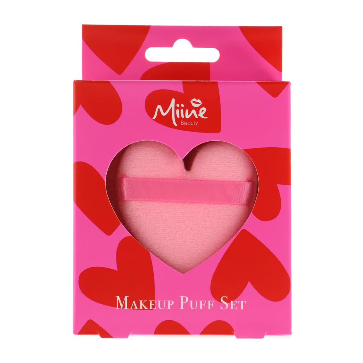 Miine Sevgililer Günü Kalp Şeklinde Makyaj Puf 5'li