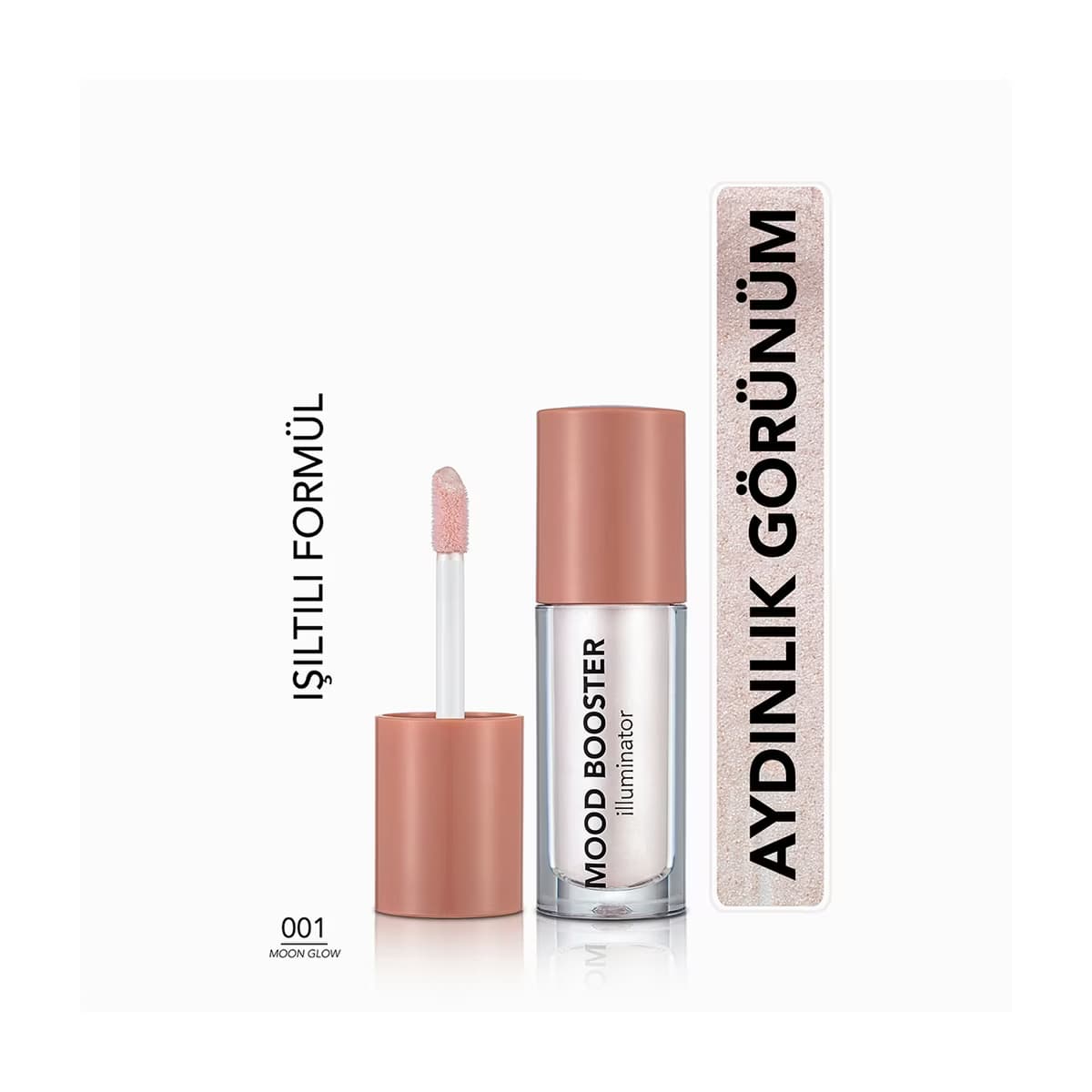 Flormar Mood Booster Doğal Işıltılı Likit Aydınlatıcı 001 Moon Glow - Gratis