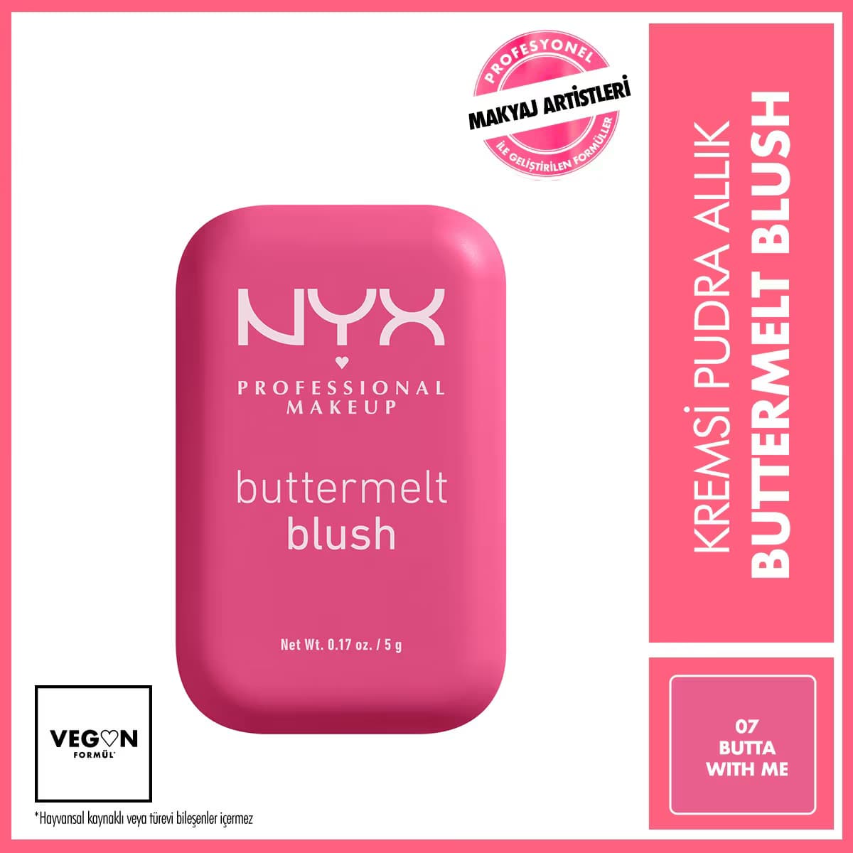Nyx Professional Makeup Buttermelt Blush Kremsi Pudra Allık 07 Butta With Me