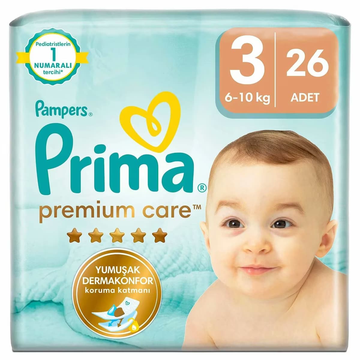 Prima Bebek Bezi Premium Care 3 Beden Midi 26'lı