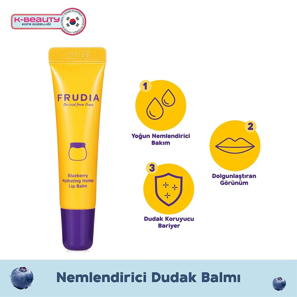 Frudia Blueberry Honey Nemlendirici Dudak Balmı 10 ml