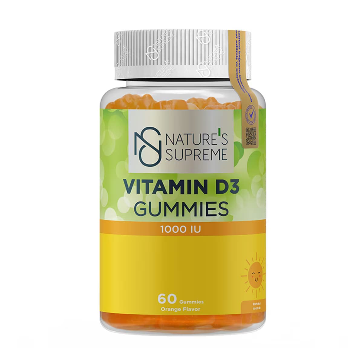 Natures Supreme Vitamin D3 Portakal 60'lı
