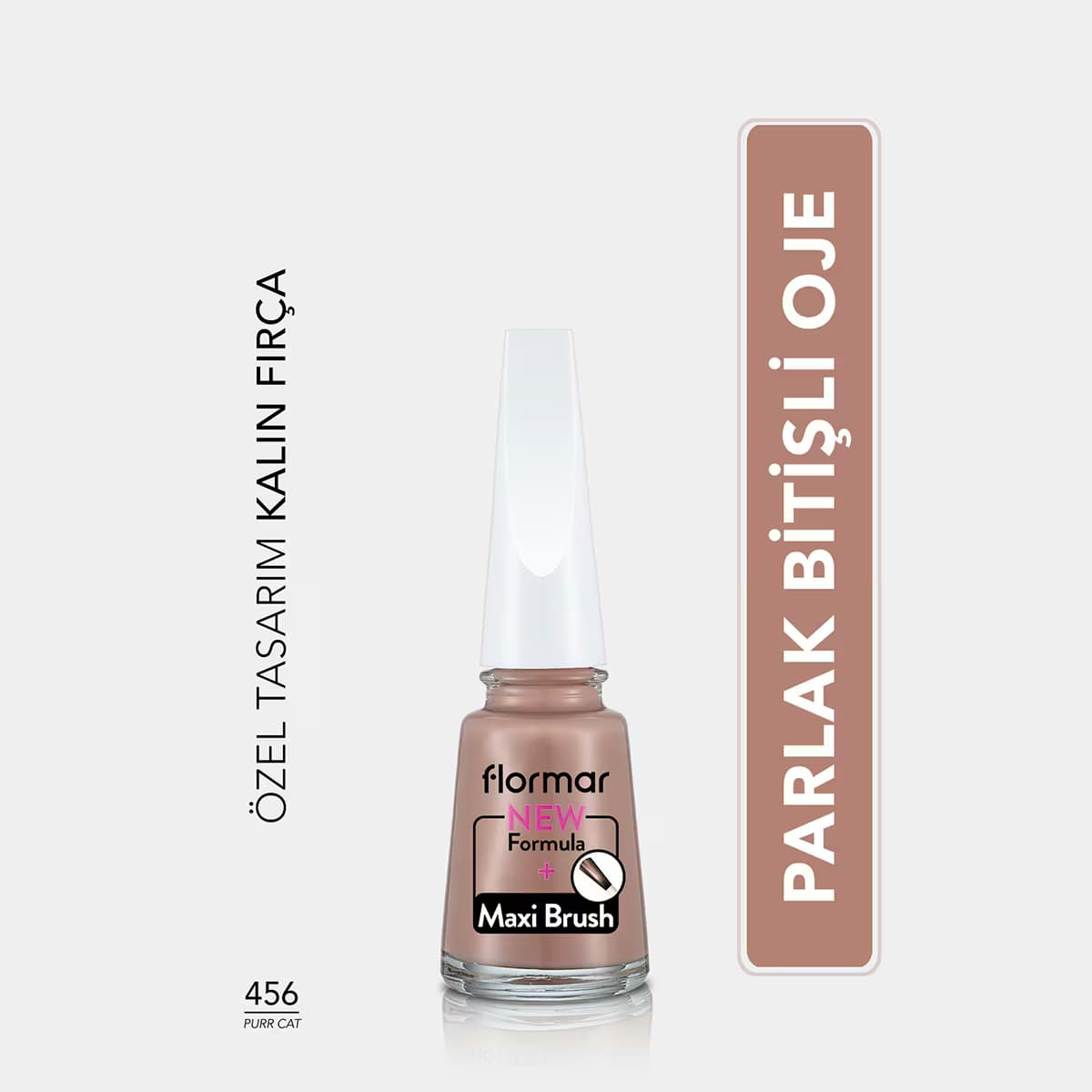 Flormar Nail Enamel Yoğun Pigmentli Parlak Oje No: 456 Purr Cat