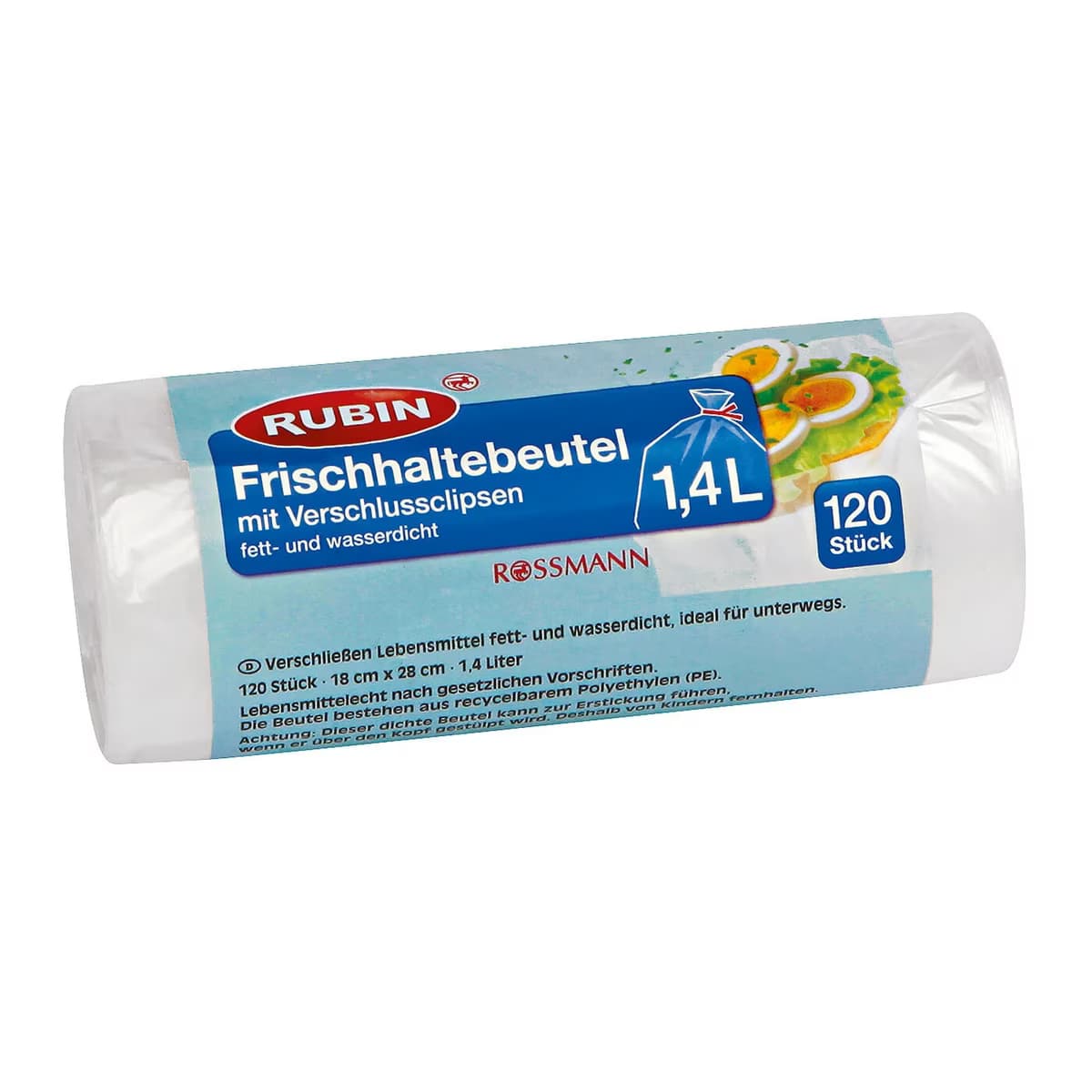 Rubin Saklama Poşeti Klipsli 1.4Lt 120'li