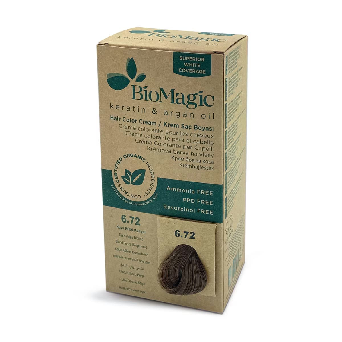 Biomagic Saç Boyası Koyu Küllü Kumral No: 6.72