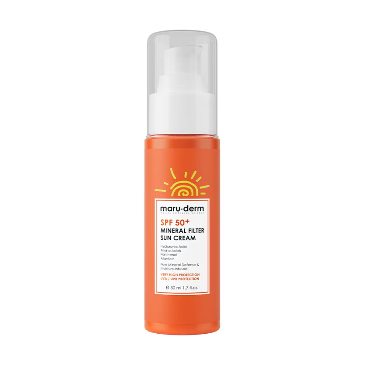 Maruderm SPF+50 Mineral Filtre Güneş Kremi 50 ml