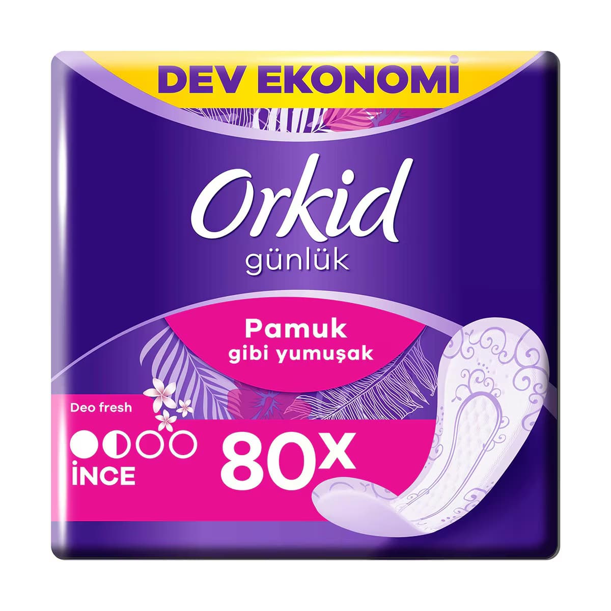 Orkid Yaprak Pamuksu Günlük Ped Deo Fresh 80 Adet Dev Ekonomi Paketi