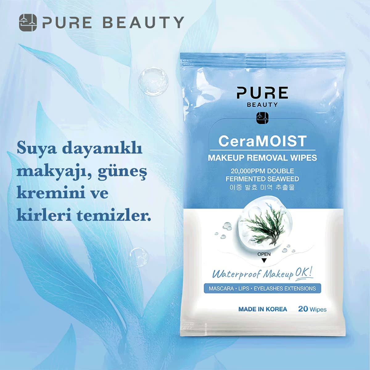 Pure Beauty Pomegranate Hydro Glow Makyaj Temizleme Mendili 20 Adet