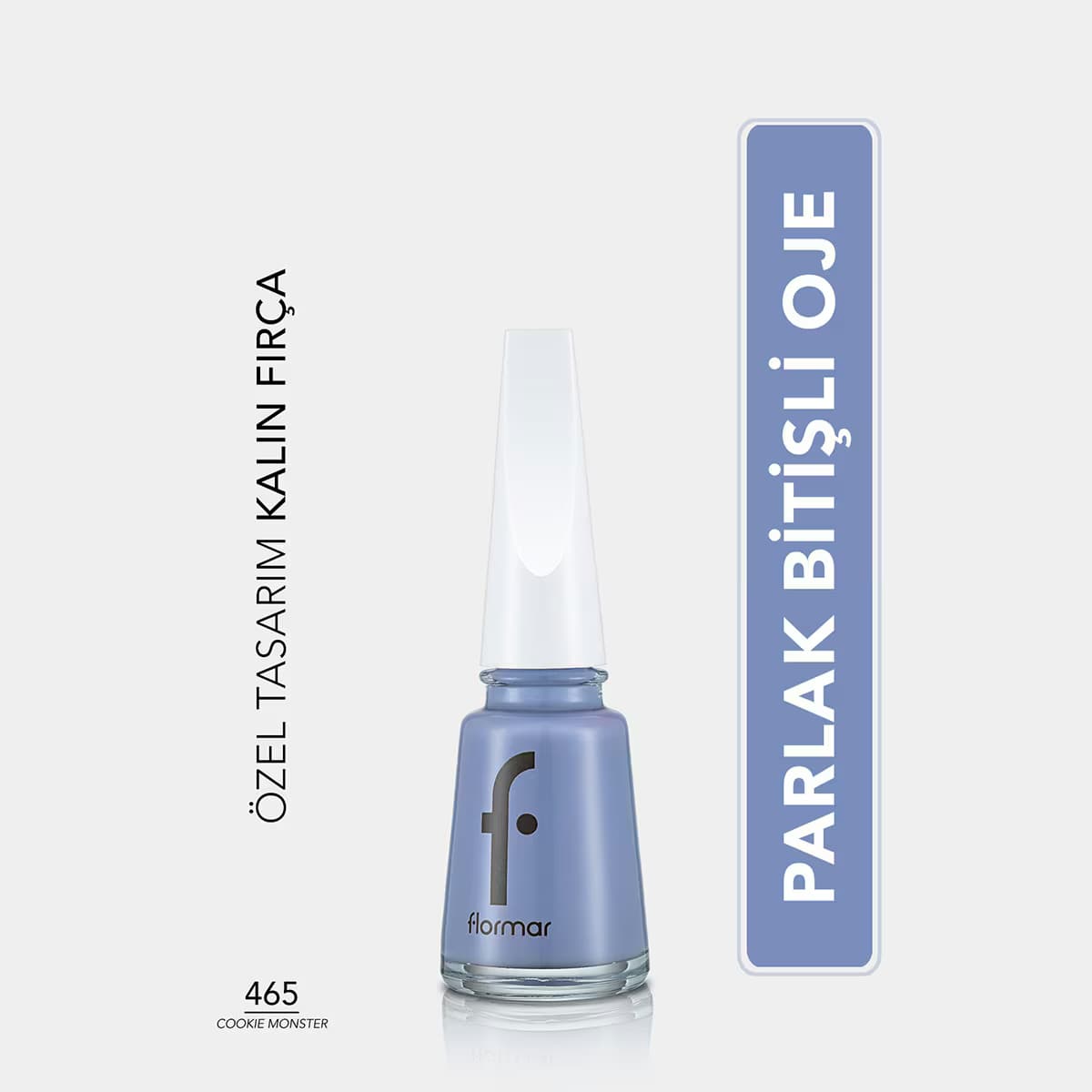 Flormar Nail Enamel Yoğun Pigmentli Parlak Oje No: 465 Cookie Monster