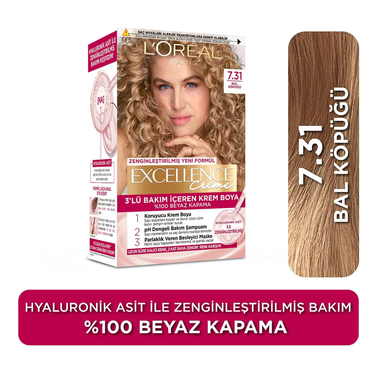 L'Oreal Paris Excellence Bal Peteği Saç Boyası 7.31