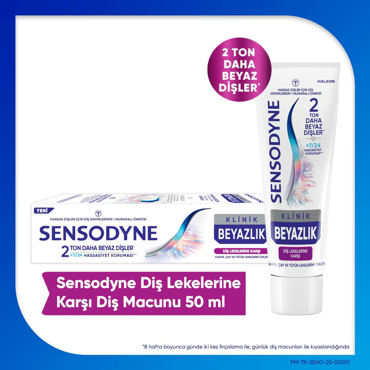 Sensodyne Klinik Beyazlık Diş Lekelerine Karşı Diş Macunu 50 ml