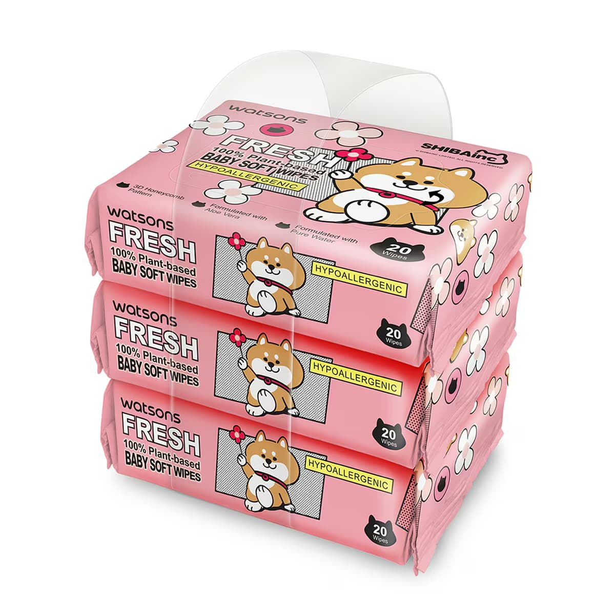 Watsons Shibainc Fresh Bebek Islak Mendili 3x20'li
