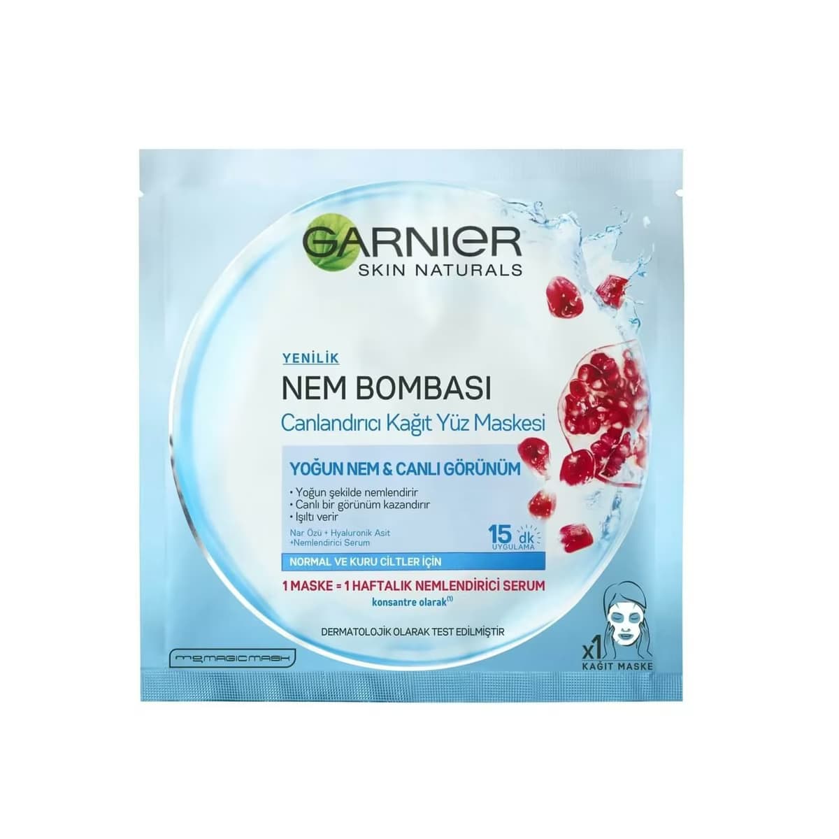Garnier Kağıt Yüz Maskesi Nem Bombası Canlandırıcı 32gr