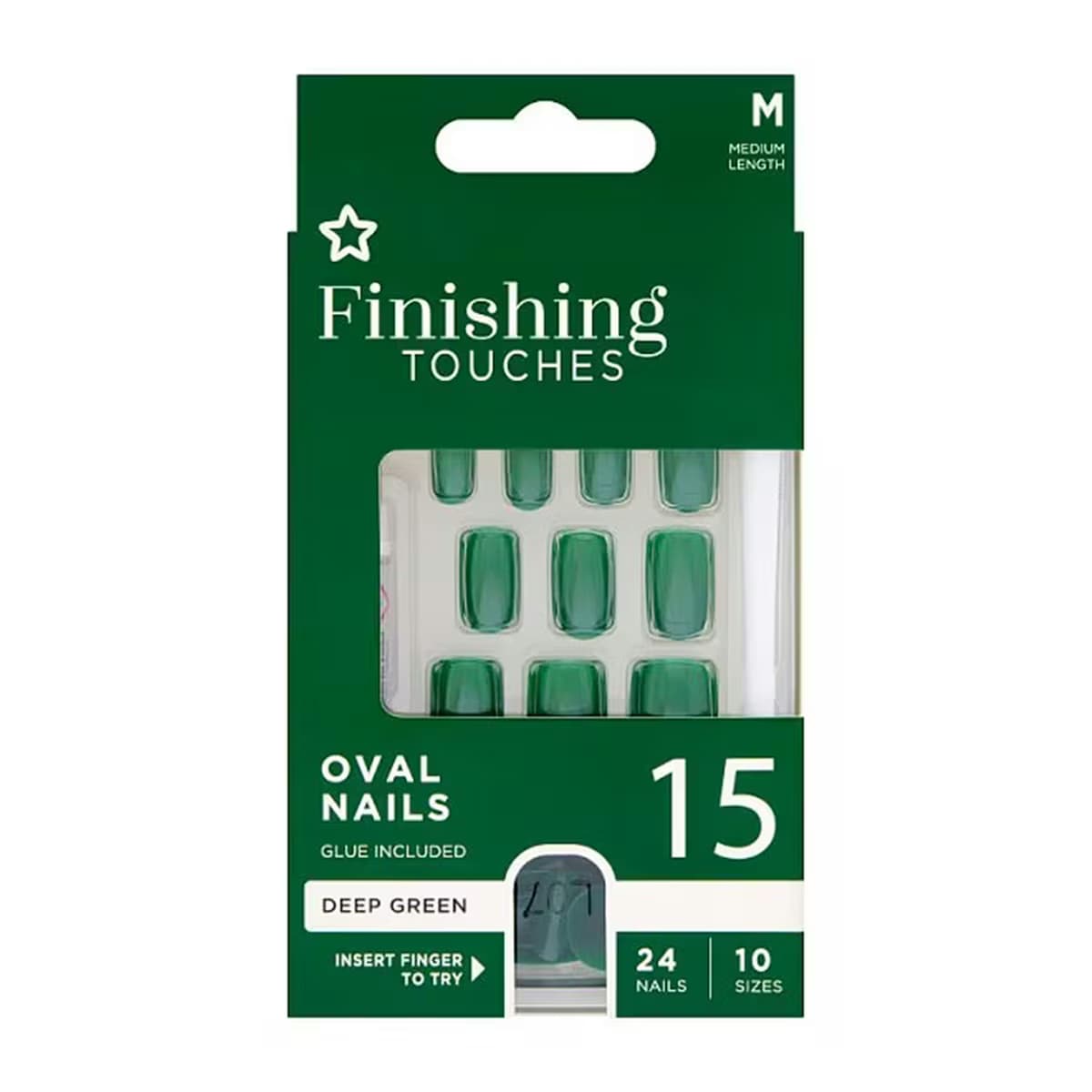 Superdrug Finishing Touches Takma Tırnak Yeşil 24'lü