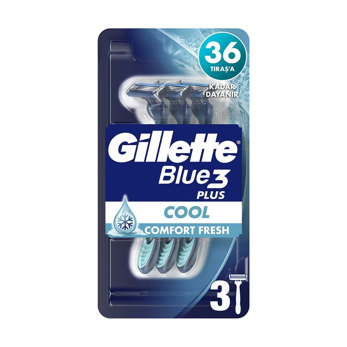 Gillette Blue3 Cool Kullan At Tıraş Bıçakları x 3