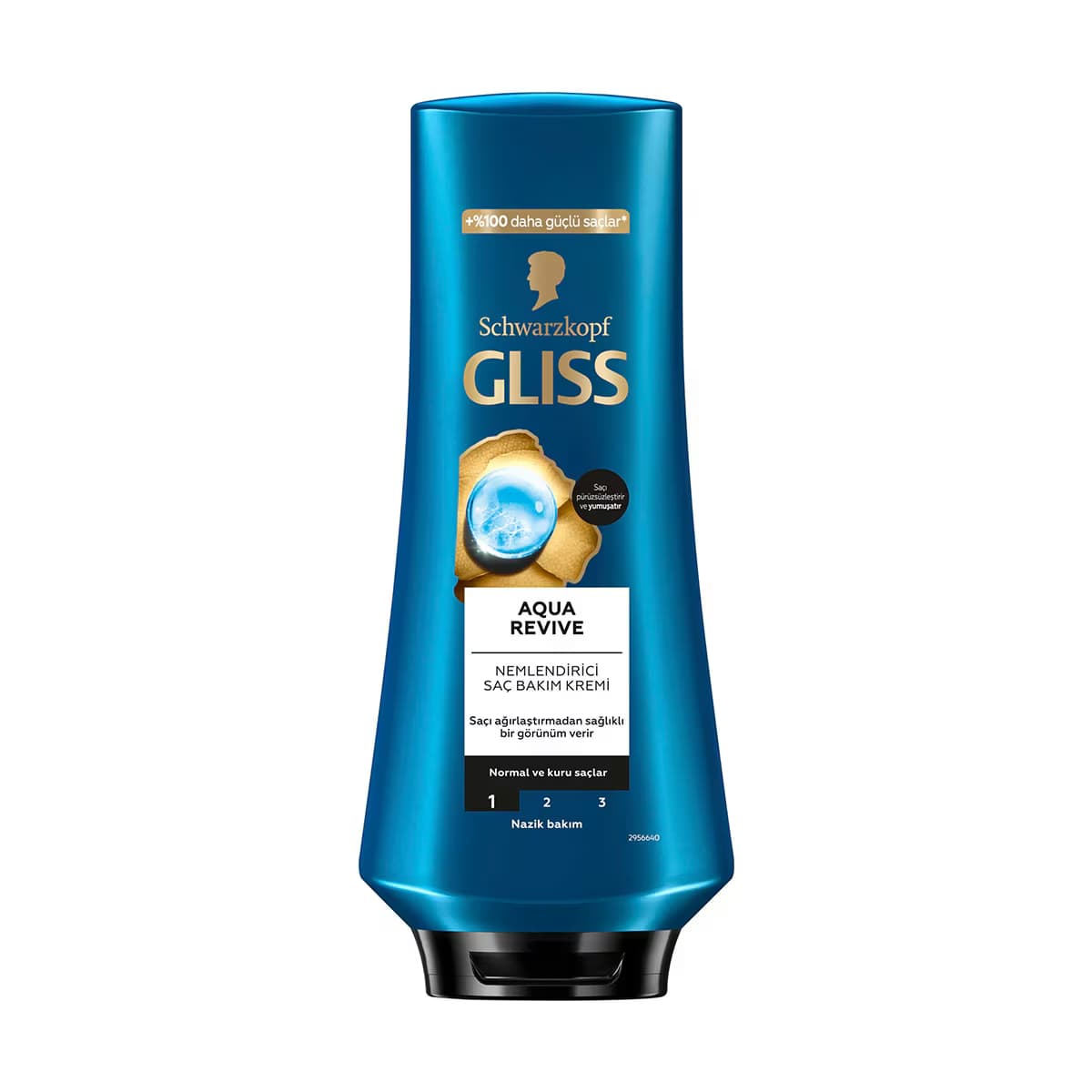 Gliss Aqua Revive Nemlendirici Saç Bakım Kremi Hyaluron ve Deniz Yosunu Özü ile 360 ml